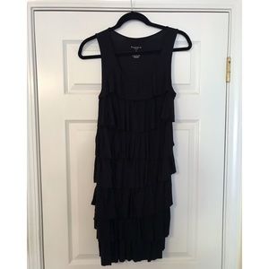 Maternity Dress Black Ruffles